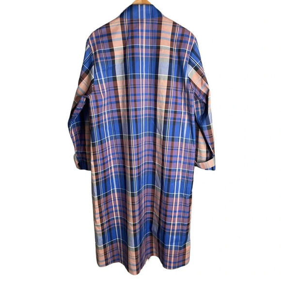 Hugo Boss Checkinada Glen Check Trench Coat Blue - Picture 4 of 8